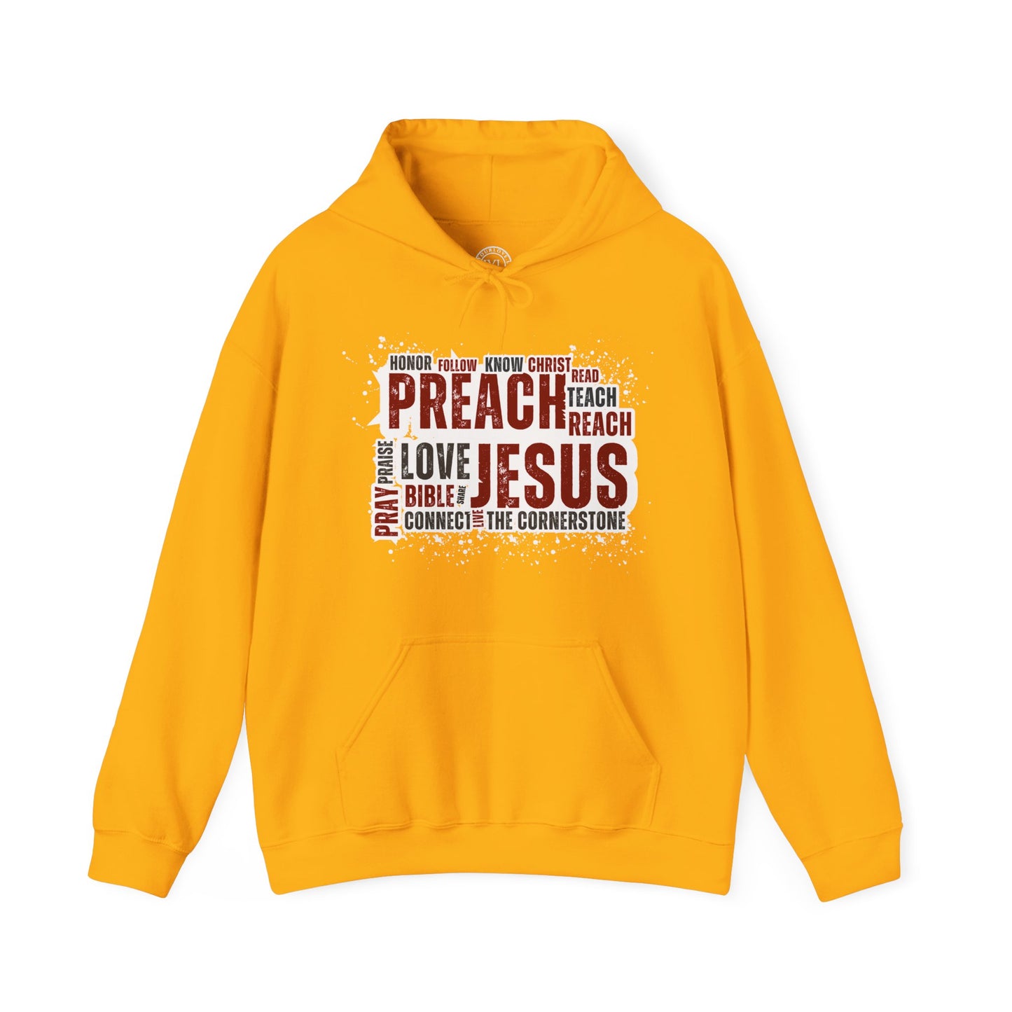 Preach Jesus, Preach Love Gold Hoodie