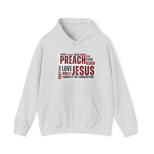 Preach Jesus, Preach Love Grey+ Hoodie