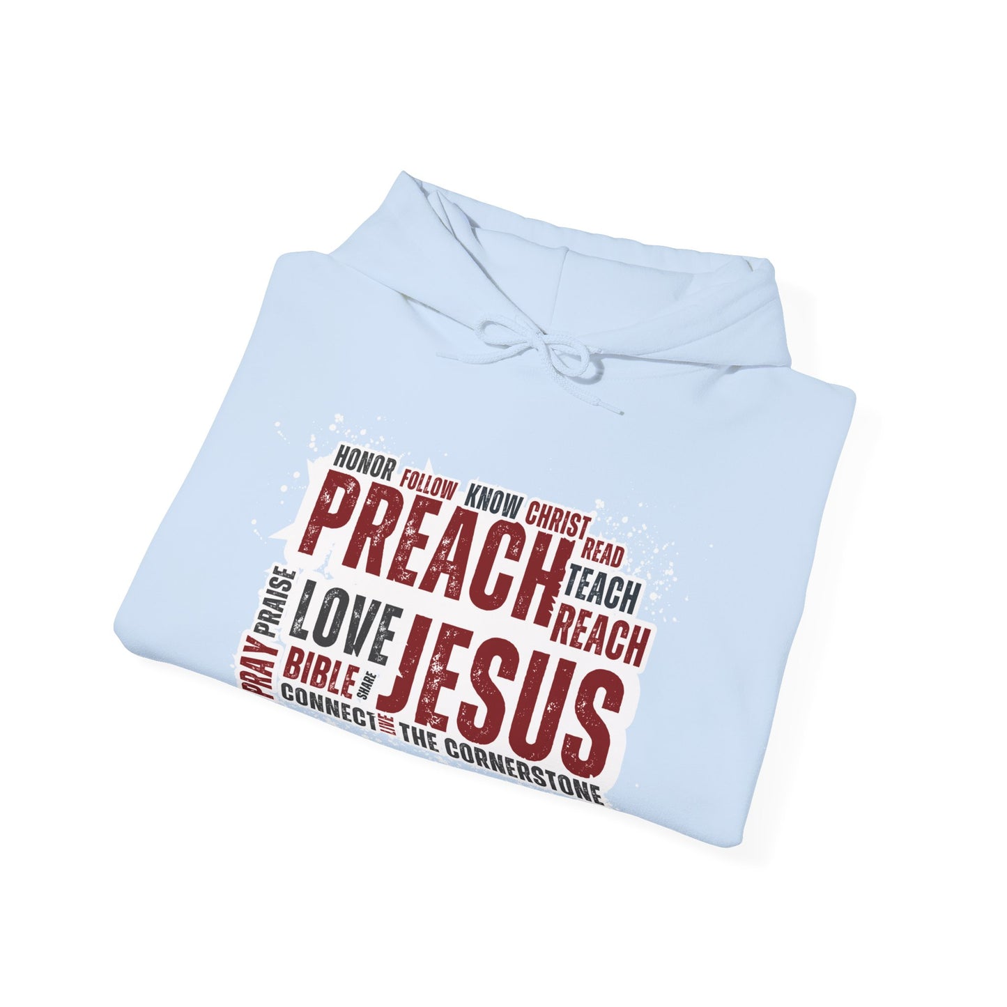 Preach Jesus, Preach Love Blue+ Hoodie