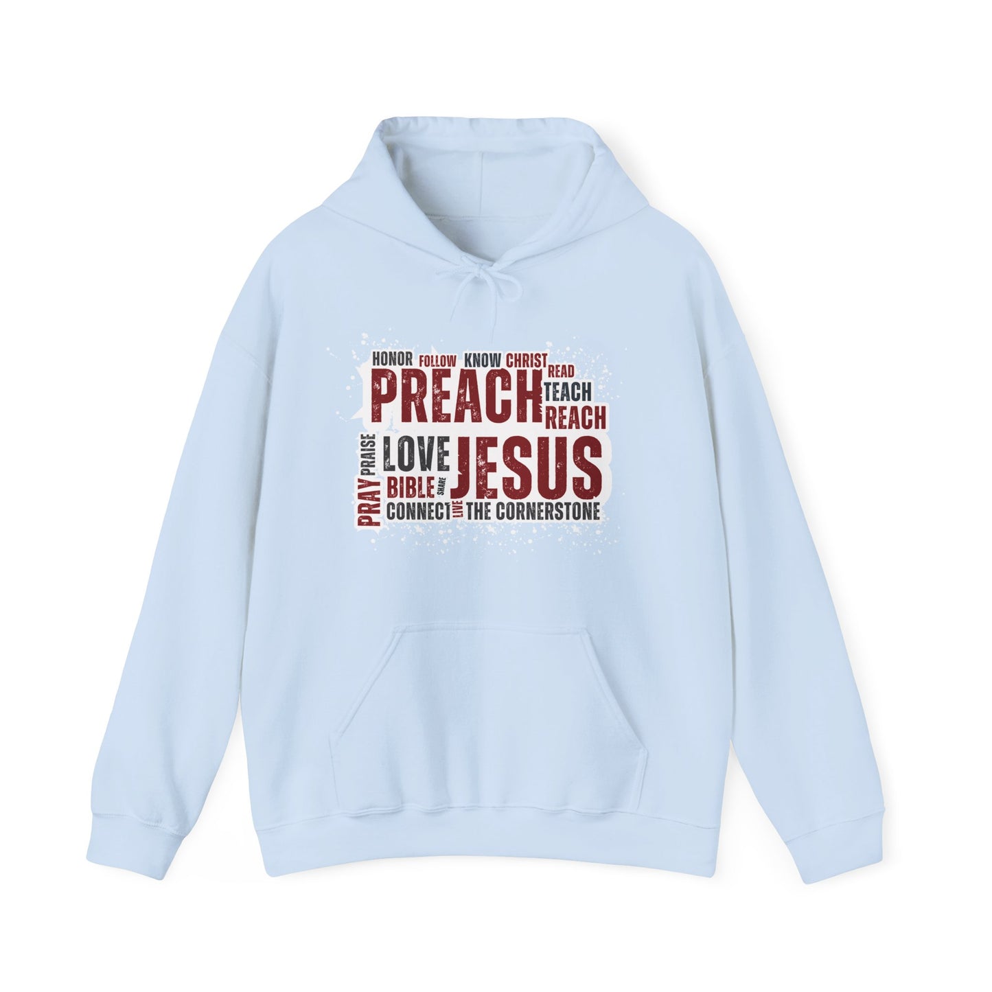 Preach Jesus, Preach Love Blue+ Hoodie
