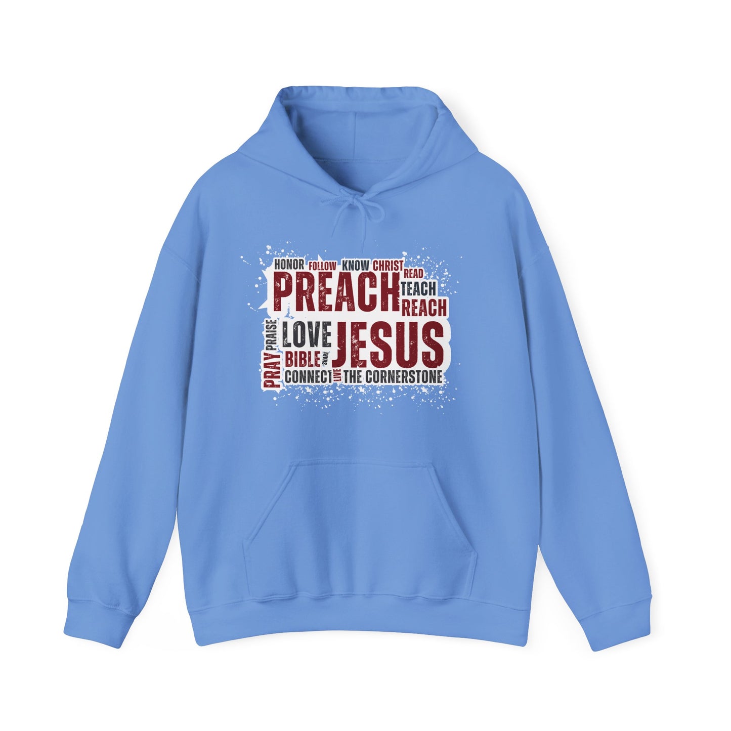 Preach Jesus, Preach Love Blue+ Hoodie