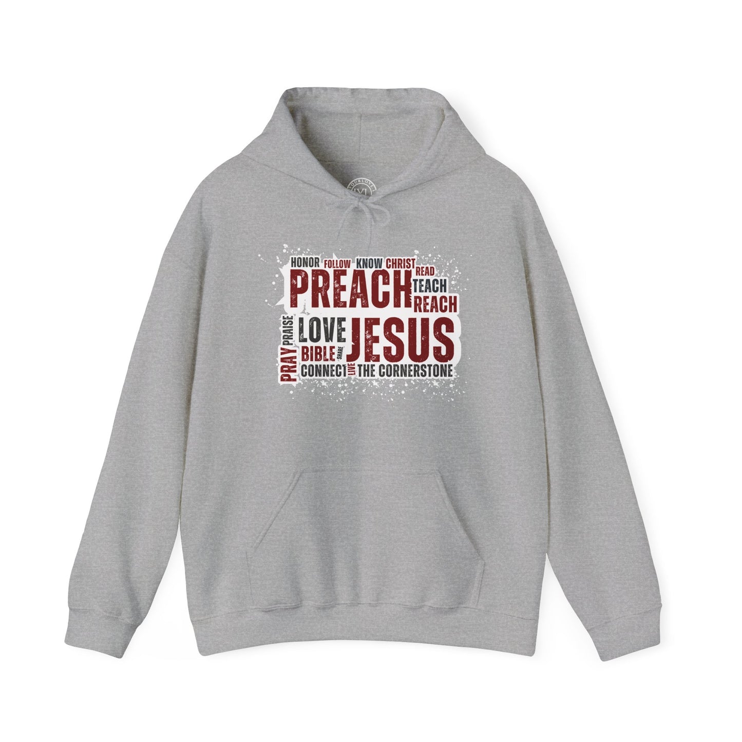 Preach Jesus, Preach Love Grey+ Hoodie