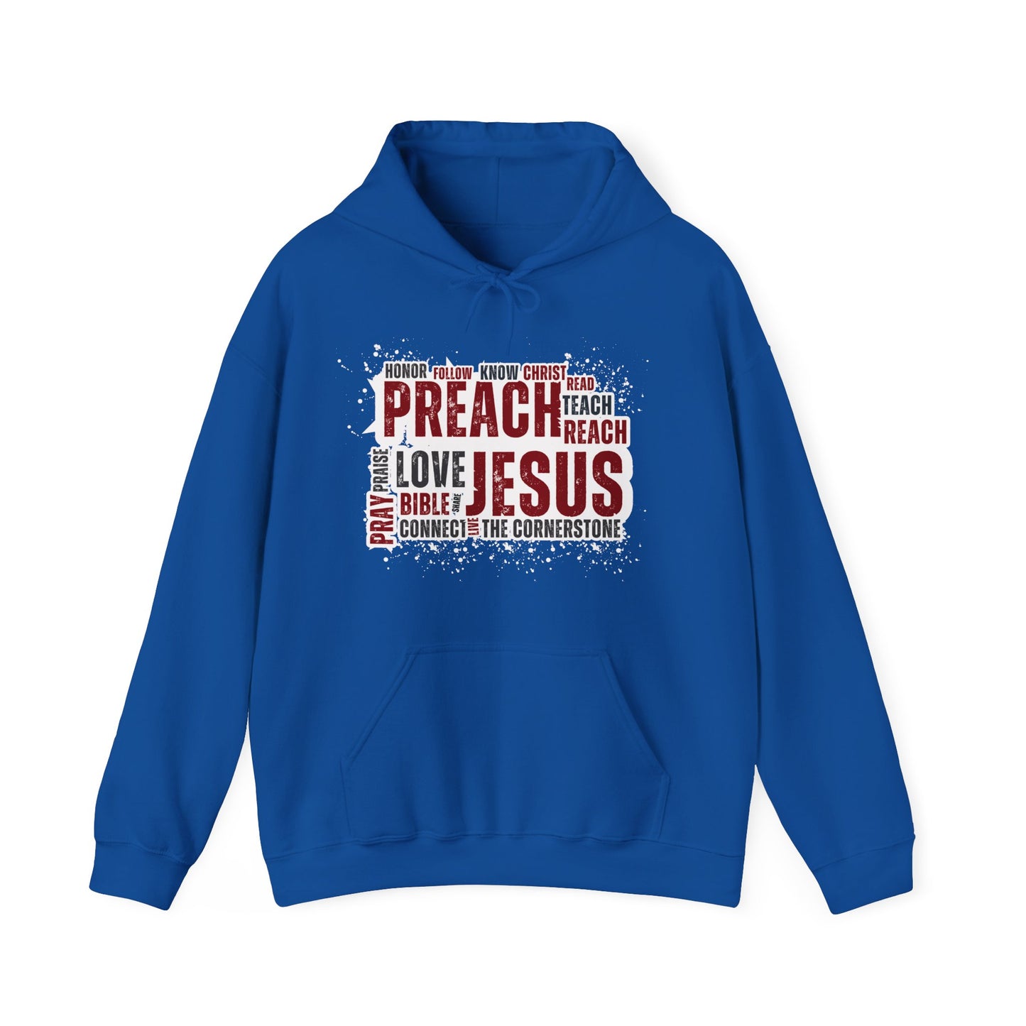 Preach Jesus, Preach Love Blue+ Hoodie