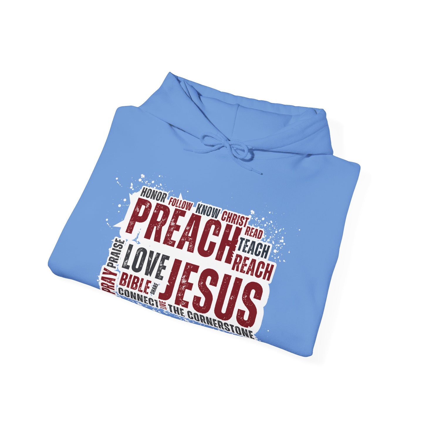 Preach Jesus, Preach Love Blue+ Hoodie