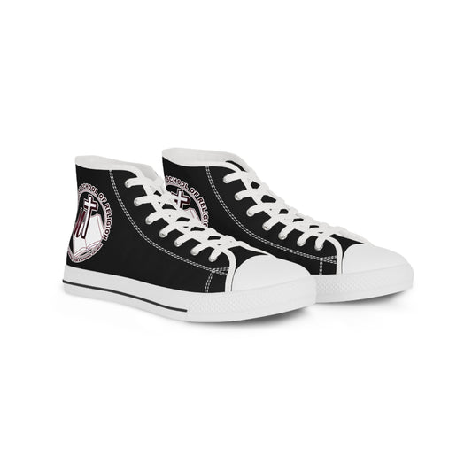 Black Morehouse School of Religion Men's High Top Sneakers