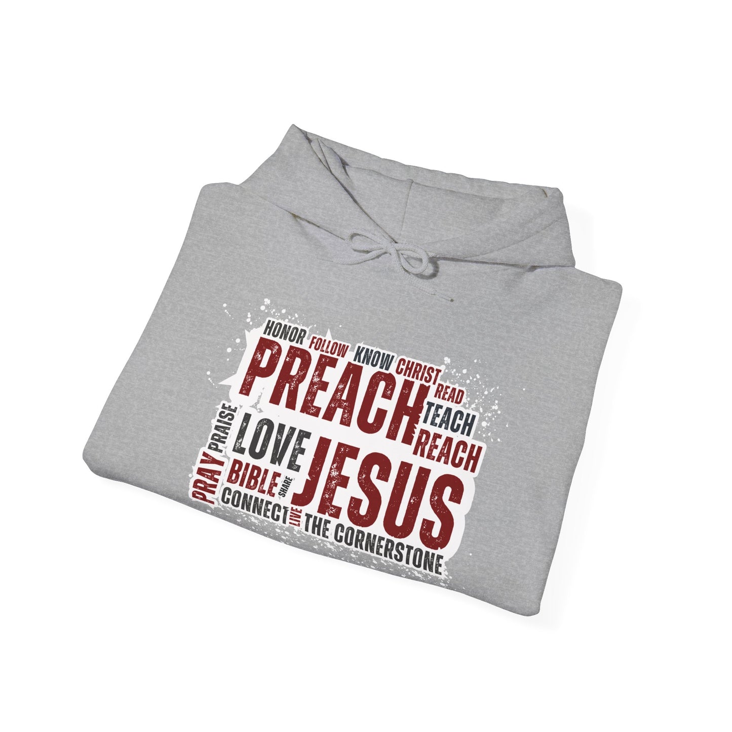 Preach Jesus, Preach Love Grey+ Hoodie