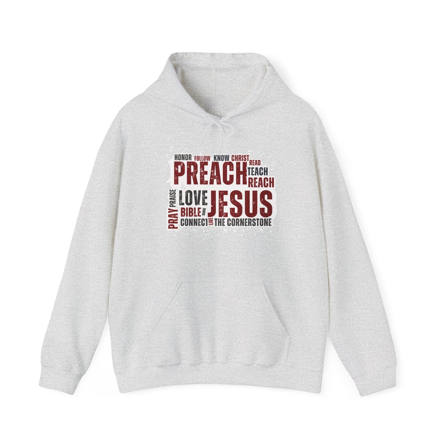 Preach Jesus, Preach Love Grey+ Hoodie