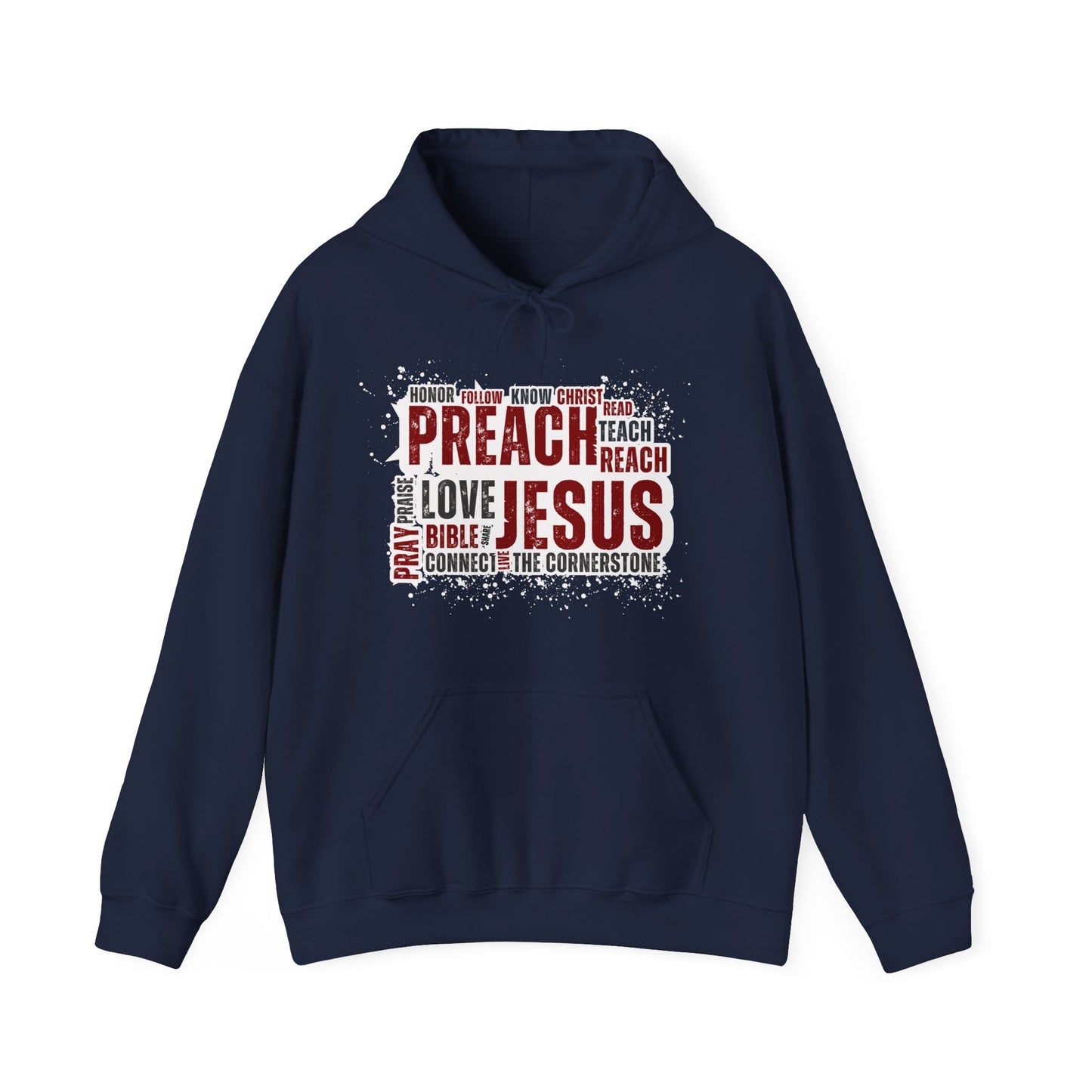 Preach Jesus, Preach Love Blue+ Hoodie