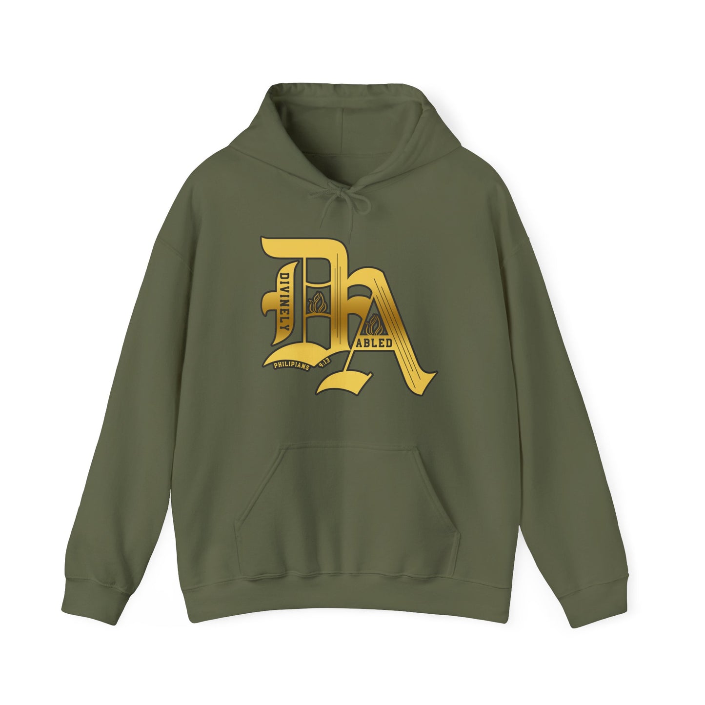 Divinely Abled Gold Lettered Classic Hoodie