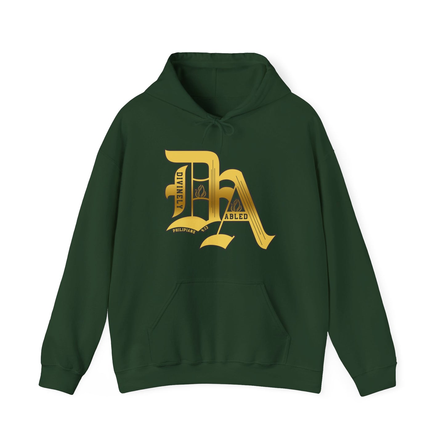 Divinely Abled Gold Lettered Classic Hoodie