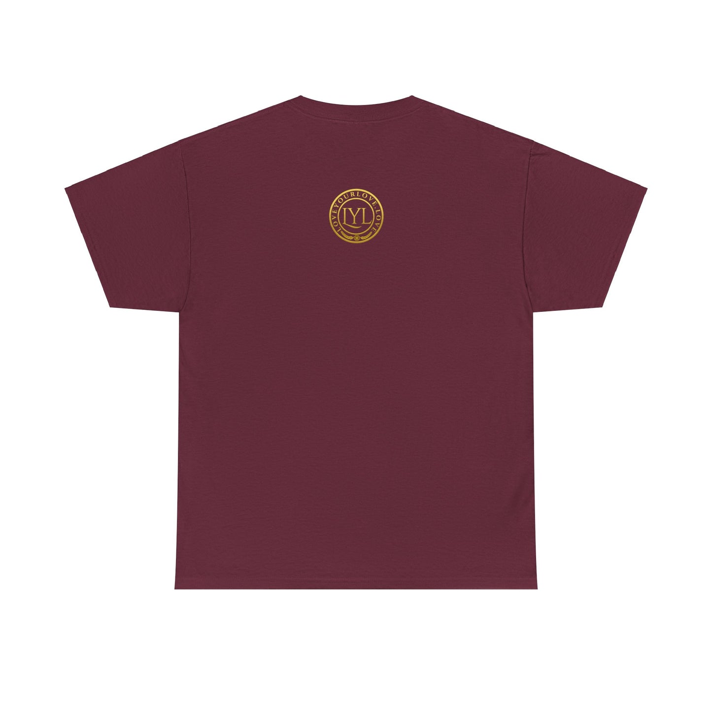 Love Your Love Story Classic Gold Letter Maroon Tee